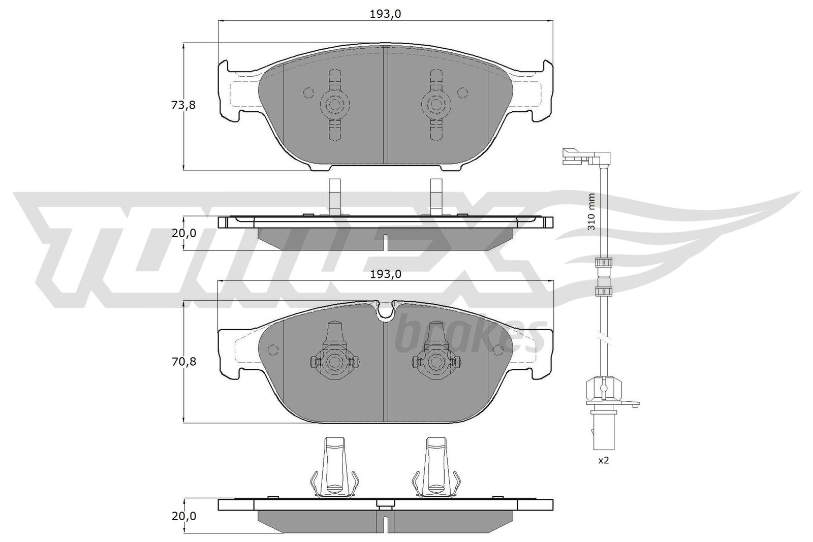 TOMEX Brakes TX 16-83 Sada...